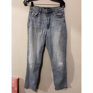 Hollister Ultra High Rise mom jeans women size 3R (26 x 27) Light Wash
